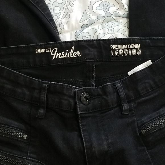 Black smart set premium denim legging - Picture 3 of 6